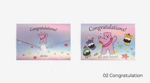 Jelly Bear Hologram Folding Card