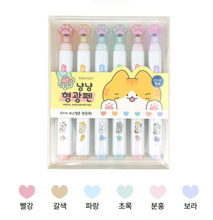 Load image into Gallery viewer, Nyangnyang 6 Colour Highlighter Set