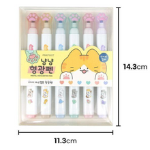 Load image into Gallery viewer, Nyangnyang 6 Colour Highlighter Set