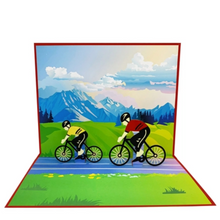 Load image into Gallery viewer, Cycling Adventure - Pop Up Card