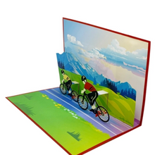 Load image into Gallery viewer, Cycling Adventure - Pop Up Card