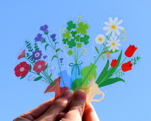 Load image into Gallery viewer, Flower Free Line Transparent Bookmark