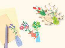 Load image into Gallery viewer, Flower Free Line Transparent Bookmark