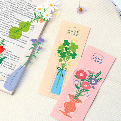 Flower Free Line Transparent Bookmark
