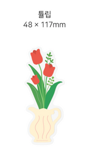 Flower Free Line Transparent Bookmark