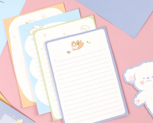 E-Rinubgae Puppy Line Letter Paper