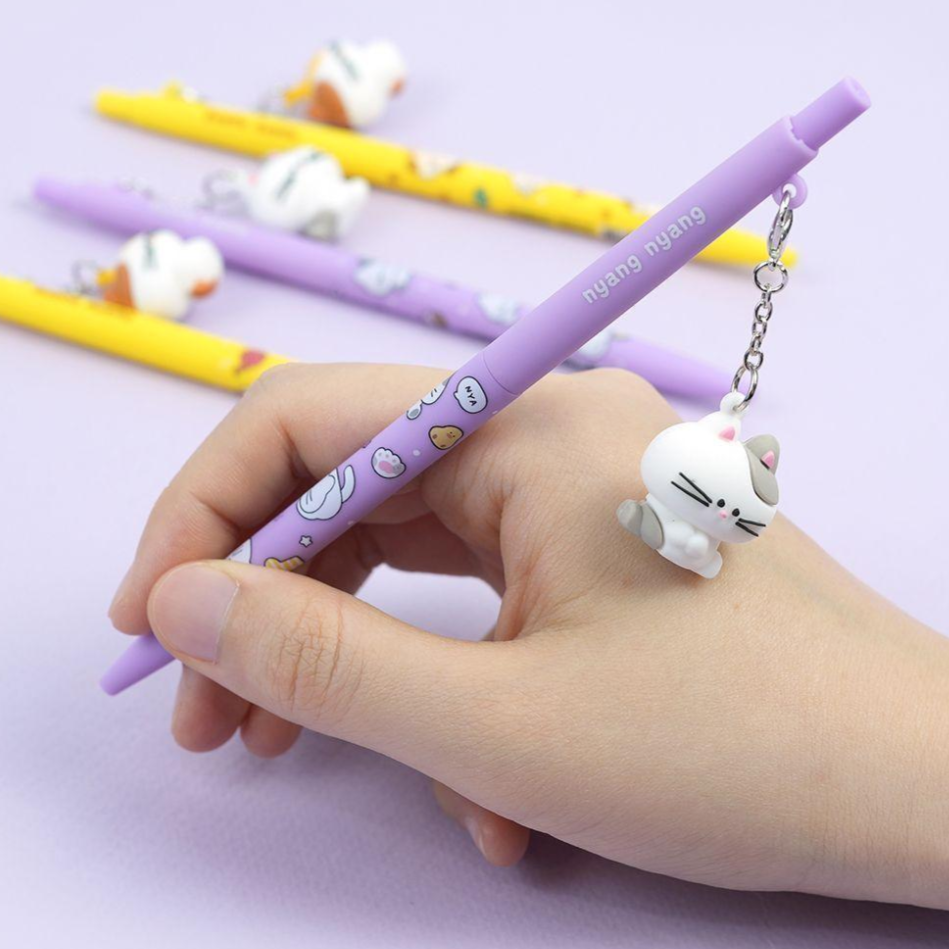 Java Naong Kitty Cat Druckbleistift 0,5 Mm – Goldfarben, Mit Gummigriff, In 4 Farben (hier: Lila)