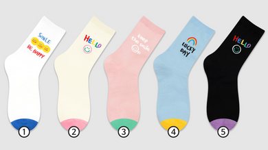 Smile Mood Crew Socks (W)