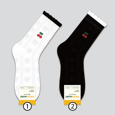 Cherry Lace - Crew Socks