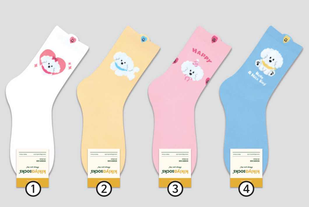 Bichon Puppy's Diary - Crew Socks