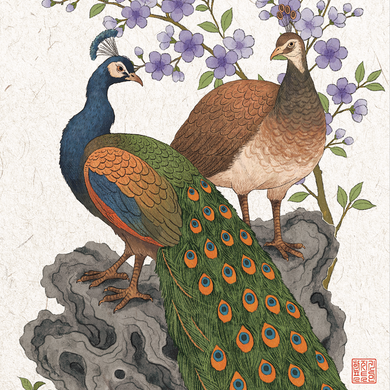Peacock Love - Greeting Card