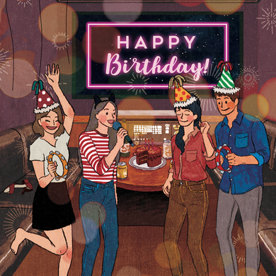 Birthday Karaoke - Greeting Card