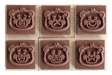 Load image into Gallery viewer, Teddy Bear Emoji Wood Stamp Set