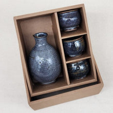 Load image into Gallery viewer, Rustic Onggi Blue Grey Sake Set
