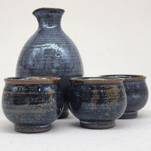 Load image into Gallery viewer, Rustic Onggi Blue Grey Sake Set