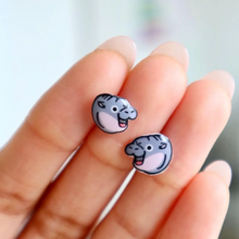Load image into Gallery viewer, Stardoe Studio - Moo Deng Hippo Face Earrings