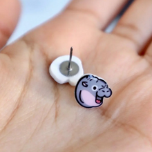 Load image into Gallery viewer, Stardoe Studio - Moo Deng Hippo Face Earrings