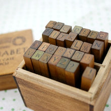 Load image into Gallery viewer, Neat Writing Alphabet Upper Case Stamp Set