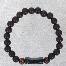 Load image into Gallery viewer, Lightning Struck Carved Owl Bracelet