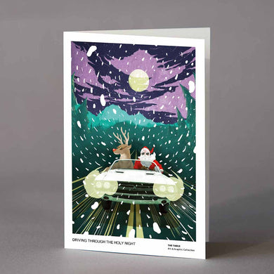 Driving Through the Holy Night - Greeting Card