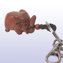 Load image into Gallery viewer, Elephant - Carved Wood Keychain