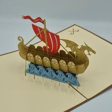 Load image into Gallery viewer, Viking Ship - Pop Up Card