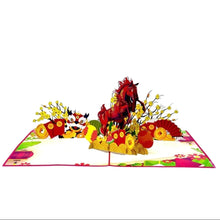 Load image into Gallery viewer, Happy New Year Horse  - Pop Up Card