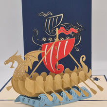 Load image into Gallery viewer, Viking Ship - Pop Up Card