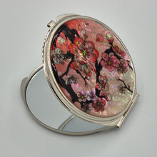 Load image into Gallery viewer, Mother of Pearl Compact Mirror - Cherry Blossoms