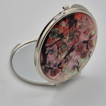 Load image into Gallery viewer, Mother of Pearl Compact Mirror - Cherry Blossoms