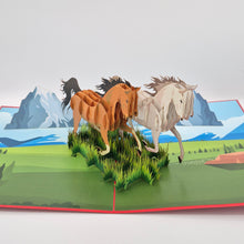Load image into Gallery viewer, Horses - Pop Up Card