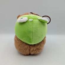 Load image into Gallery viewer, Large Capybara Animal Hat Plush Keychain