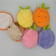 Load image into Gallery viewer, Fruit Zipper Capybara Plush Keychain