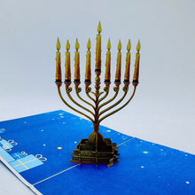 Load image into Gallery viewer, Antique Menorah - Pop Up Card