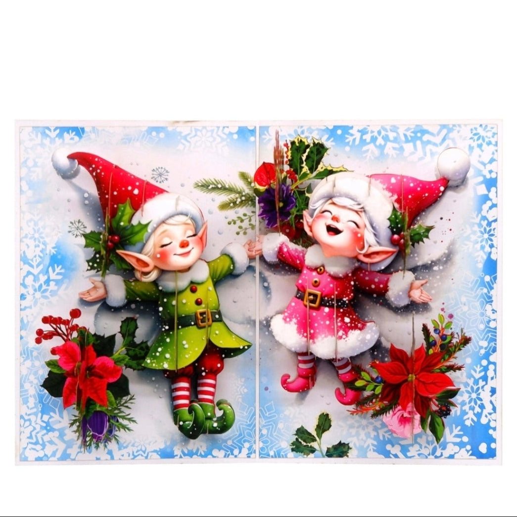 Christmas Elves - Pop Up Card