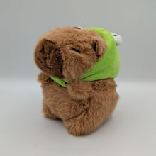 Load image into Gallery viewer, Large Capybara Animal Hat Plush Keychain