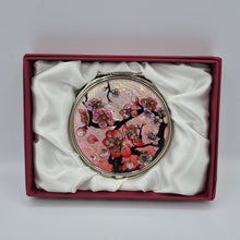 Load image into Gallery viewer, Mother of Pearl Compact Mirror - Cherry Blossoms