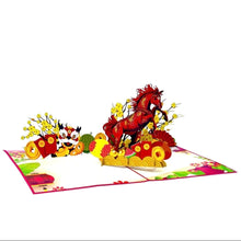 Load image into Gallery viewer, Happy New Year Horse  - Pop Up Card