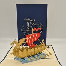 Load image into Gallery viewer, Viking Ship - Pop Up Card