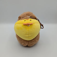 Load image into Gallery viewer, Large Capybara Animal Hat Plush Keychain