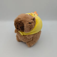 Load image into Gallery viewer, Large Capybara Animal Hat Plush Keychain