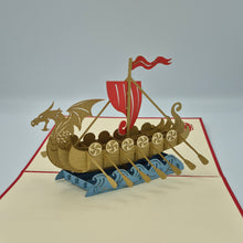 Load image into Gallery viewer, Viking Ship - Pop Up Card