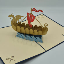 Load image into Gallery viewer, Viking Ship - Pop Up Card