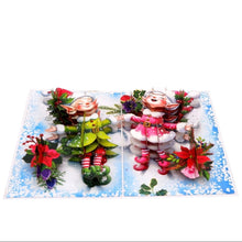 Load image into Gallery viewer, Christmas Elves - Pop Up Card