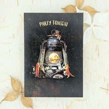 Load image into Gallery viewer, Party Tonight Moon and Cat - Greeting Card