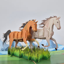 Load image into Gallery viewer, Horses - Pop Up Card
