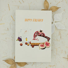Load image into Gallery viewer, Fig and Pomegranate Happy Birthday - Greeting Card