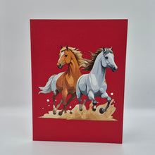 Load image into Gallery viewer, Horses - Pop Up Card