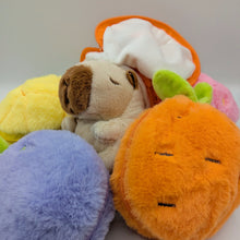 Load image into Gallery viewer, Fruit Zipper Capybara Plush Keychain