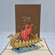 Load image into Gallery viewer, Viking Ship - Pop Up Card